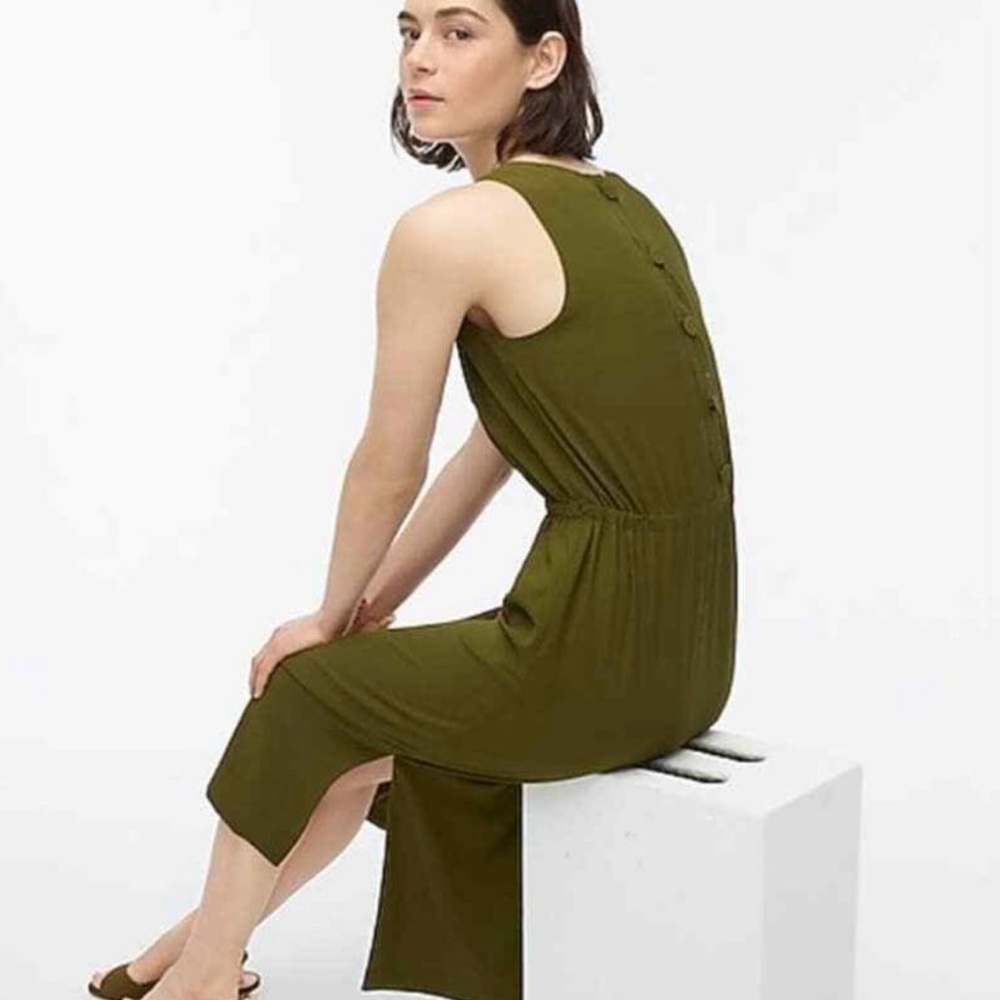 J Crew Midi Button-back Dress